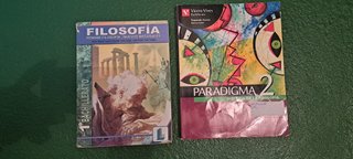 Lote de dos libros de Filosofía de Bachillerato.