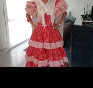Traje de flamenca antiguo