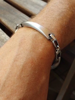 Bracciale uomo acciaio design minimal