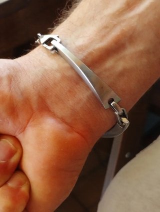 Bracciale uomo acciaio design minimal
