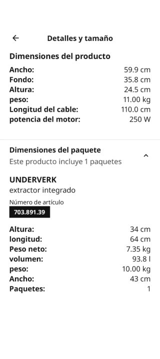 Campana extractora IKEA de 60 cm