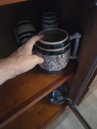Juego de 2 Tazas Barril Vintage