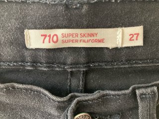 Levi's 710 Super Skinny Jeans - Vaqueros Negros 27