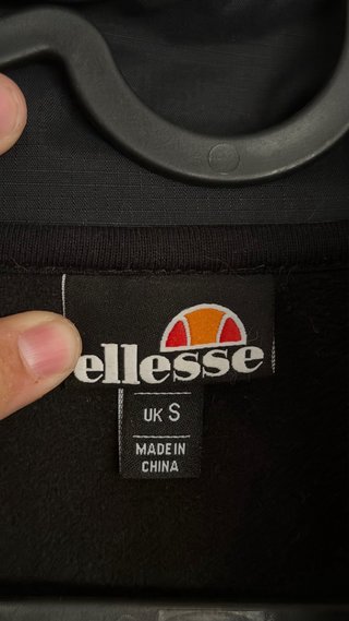 Sudadera Ellesse Negra Media Cremallera