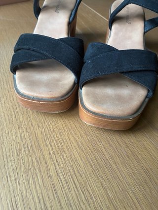 Sandalias tacón negras T.38