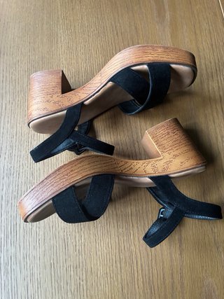 Sandalias tacón negras T.38
