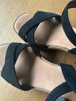 Sandalias tacón negras T.38