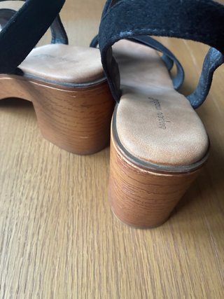 Sandalias tacón negras T.38