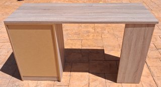 Escritorio infantil madera cajones beige/marrón