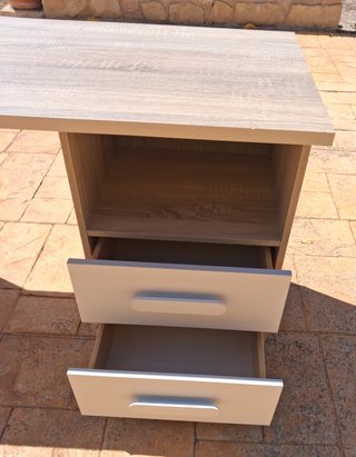Escritorio infantil madera cajones beige/marrón