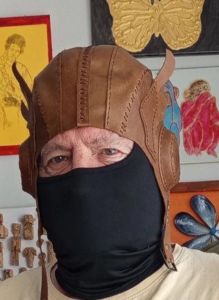 Casco de aviador de cuero