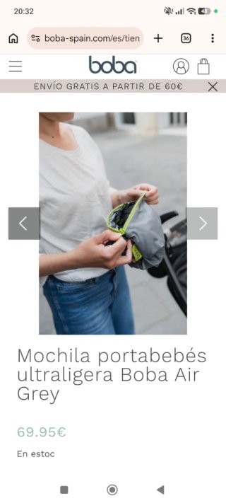 Mochila Porteo Boba Carrier Air Ligera