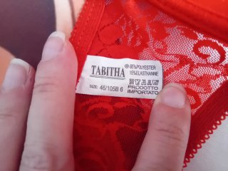Reggiseno rosso tg6 italiana + estensore