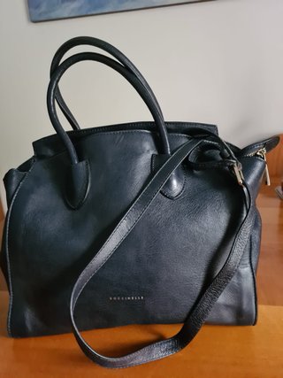 Borsa Coccinelle blu in pelle