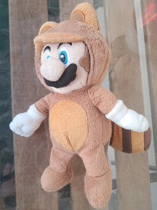 Lote 3 peluches Mario: Mapache y Gato