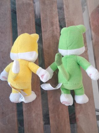 Lote 3 peluches Mario: Mapache y Gato