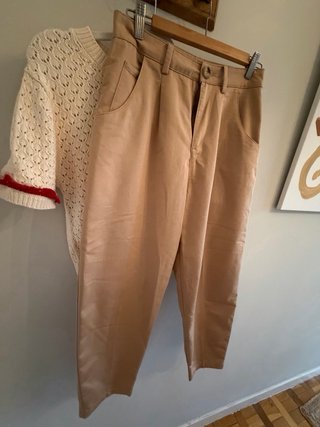 Pantalón de punto beige