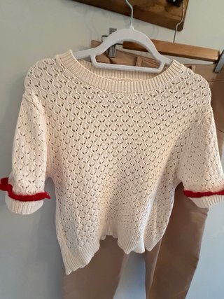 Pantalón de punto beige