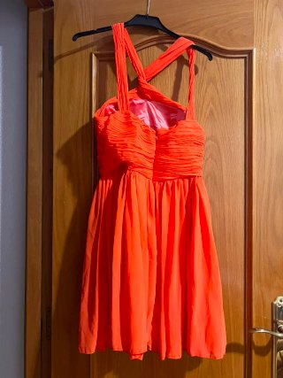 Vestido naranja mujer