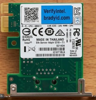 Tarjeta Red Intel I210-T1 Gigabit Ethernet