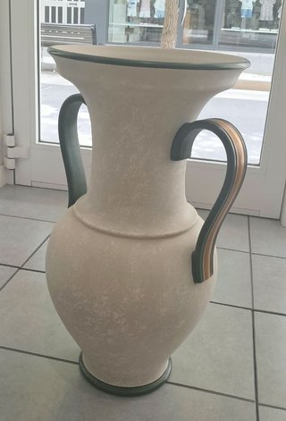 Grande Vaso Anfora Beige con Manici