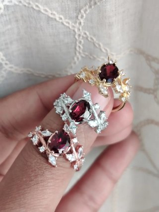 Anello Persefone Granato
