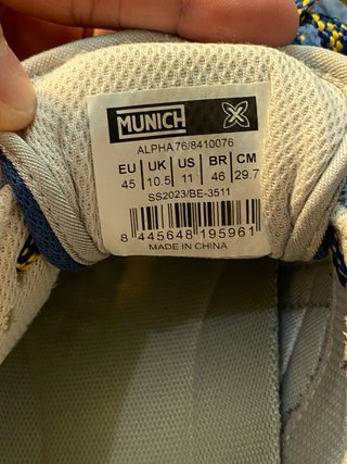 Zapatillas Munich Alpha 76 en azul, amarillo 45