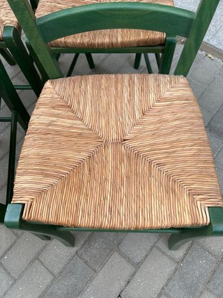 4 Sillas de Madera y Mimbre