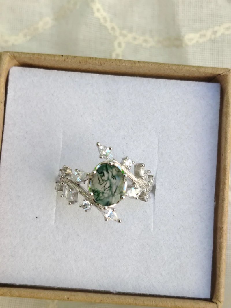 Anillo Demetra Ágata Musgo main image 1