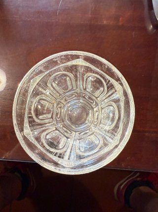 Copa vaso de cristal a molde de 1900 de 14,50 cm