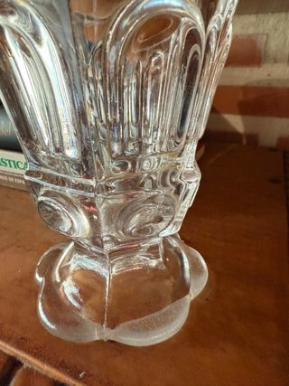 Copa vaso de cristal a molde de 1900 de 14,50 cm