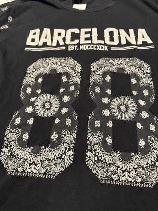 Camiseta Barcelona 88 Negra talla L