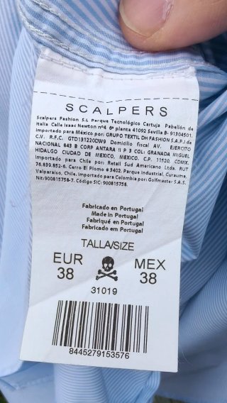 Camisa Scalpers Rayas Talla 38
