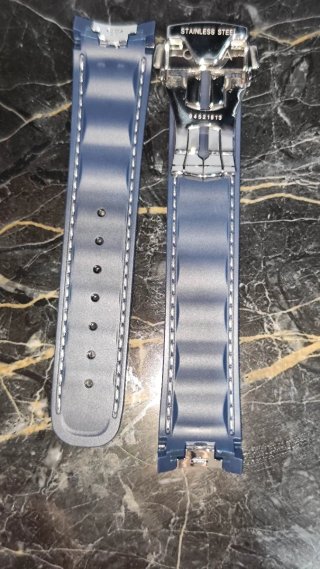 Correa Caucho Omega Seamaster AT150 20mm Azul