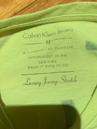 Camiseta Calvin Klein Jeans Flúor Talla M