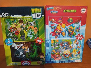 Lote 6 Puzles Infantiles Educa, Ben 10, Paw Patrol