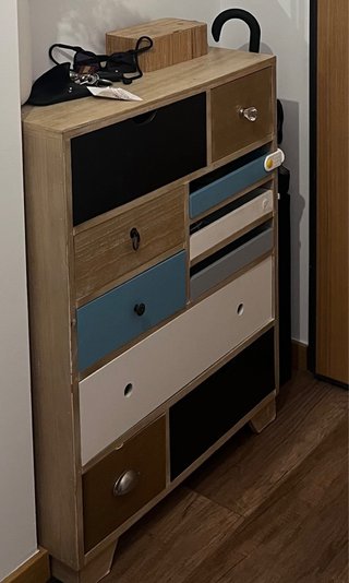 Mueble cajonera colores madera