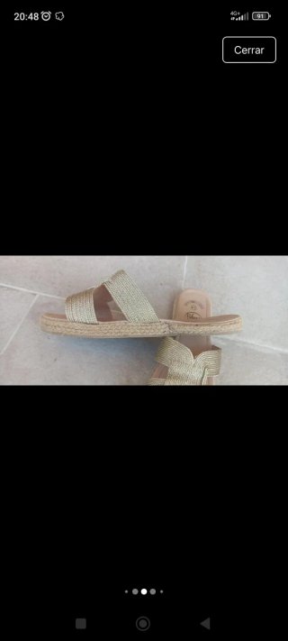 Sandalias Paloma Totem Beige y Doradas Talla 41