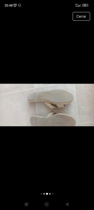 Sandalias Paloma Totem Beige y Doradas Talla 41