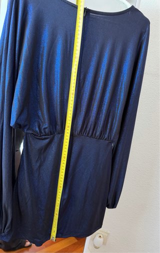 Vestido fiesta azul brillante Pull&Bear XS