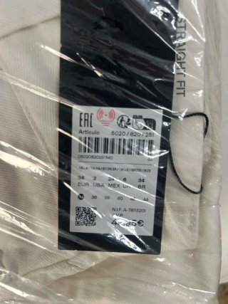 Pantalón Massimo Dutti Blanco 34/36/38/40/42