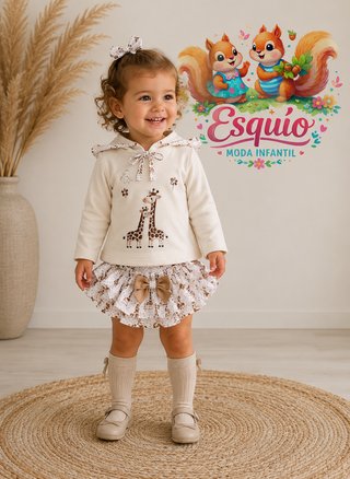 Conjunto bebé niña jirafas