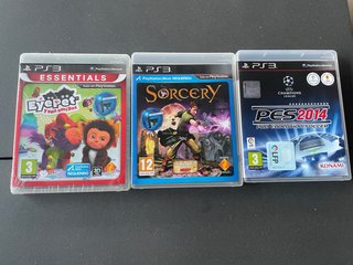 Lote 3 Juegos PS3: Eyepet, Sorcery, PES 2014