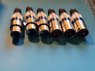 Set 3 coppie di connettori XLR 3 pin (3 M + 3 F)