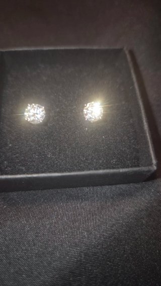 Pendientes Plata Moissanita