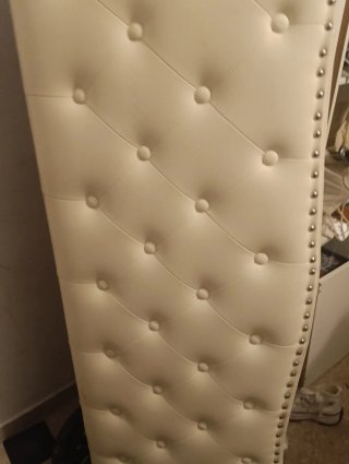 Cabezal de cama blanco
