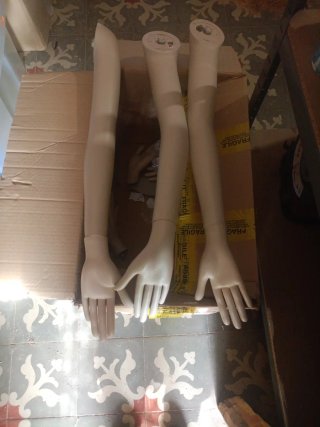 Brazo de maniquí beige