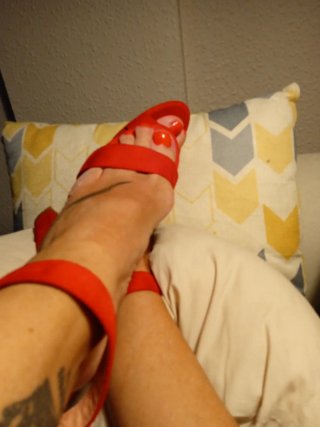 Sandalias tacón rojo talla 39