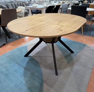 Mesa redonda extensible madera y metal