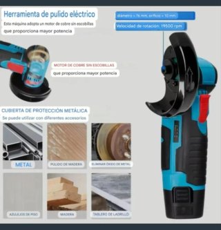 Mini Amoladora Angular Accesorios Maletín